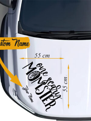 Customized One Scary Monster Car Decals