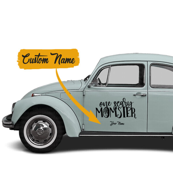 Customized One Scary Monster Car Decals - Image 2