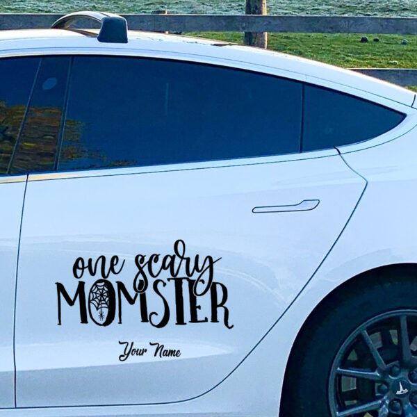 Customized One Scary Monster Car Decals - Image 3