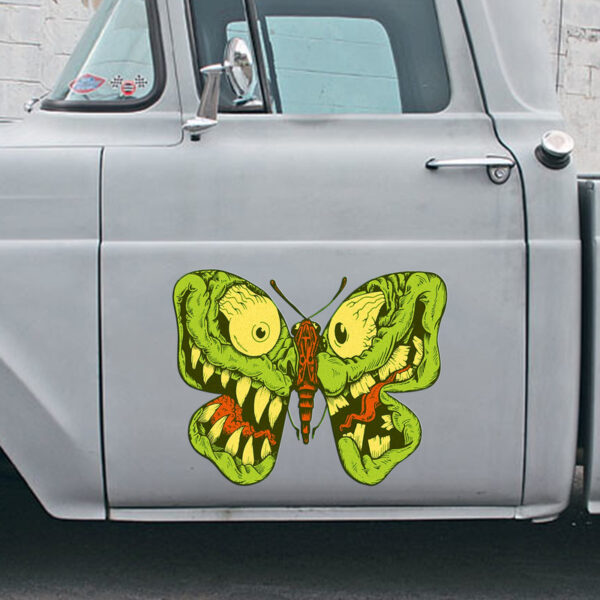 Rat Rod Pinstripe Vinyl Stickers For Car Door - Image 2