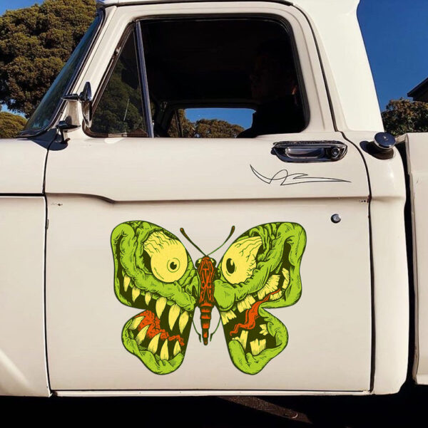 Rat Rod Pinstripe Vinyl Stickers For Car Door - Image 3