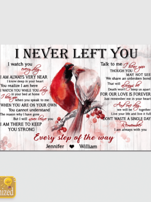 Customized I Never Left You Poem On Canvas
