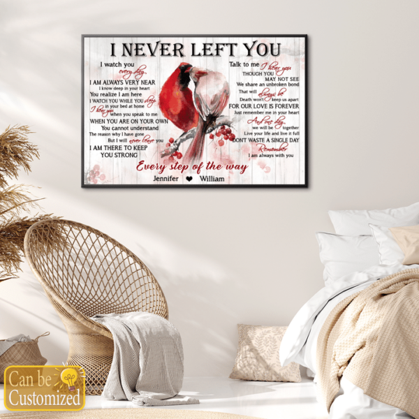Customized I Never Left You Poem On Canvas - Image 3