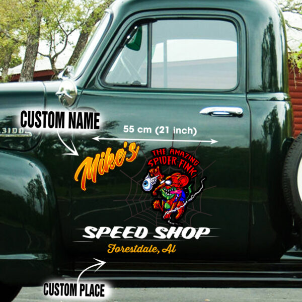 Spider Fink Vinyl Decals For Car Door - Image 2