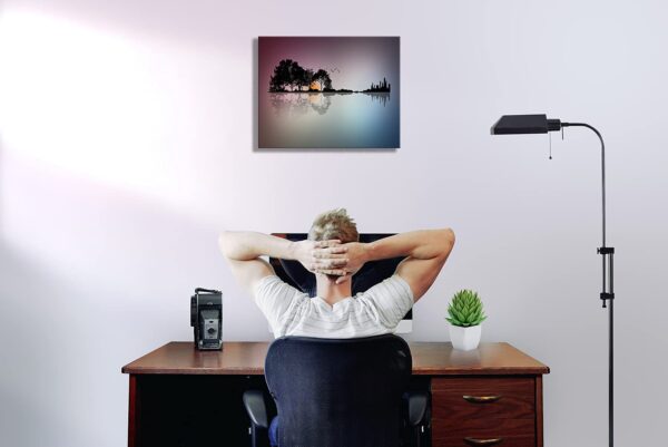 Abstract Guitar Island Musical Canvas Wall Art - Image 2