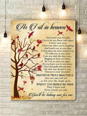 As I Sit In Heaven Cardinals Canvas You'll Be Talking One For Me Artwork for Living Room
