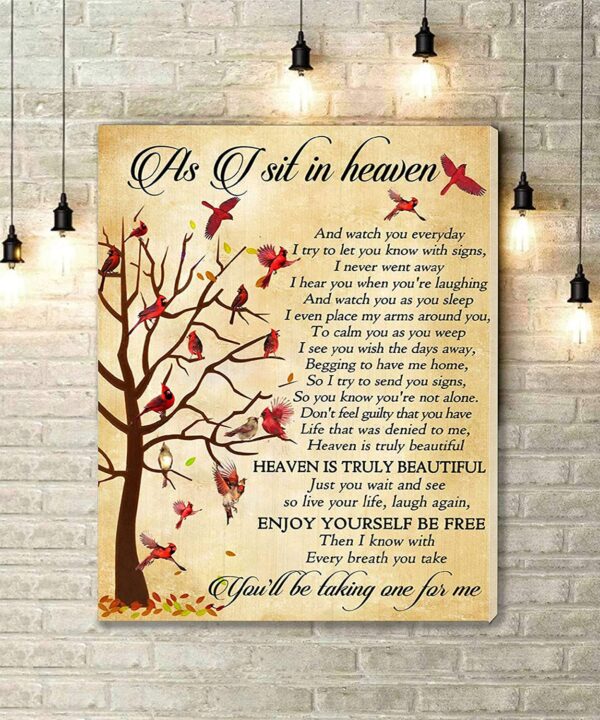 As I Sit In Heaven Cardinals Canvas You'll Be Talking One For Me Artwork for Living Room