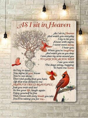 As I Sit In Heaven Have Is a Truly Beautiful Wall Art Cardinals Canvas
