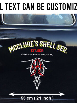 Personalized Lettering Truck Window Stickers Set 2 Pcs