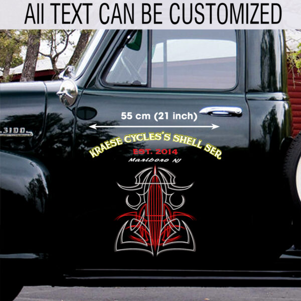 Personalized Pinstripe Print On Demand Vinyl Decals For Cars