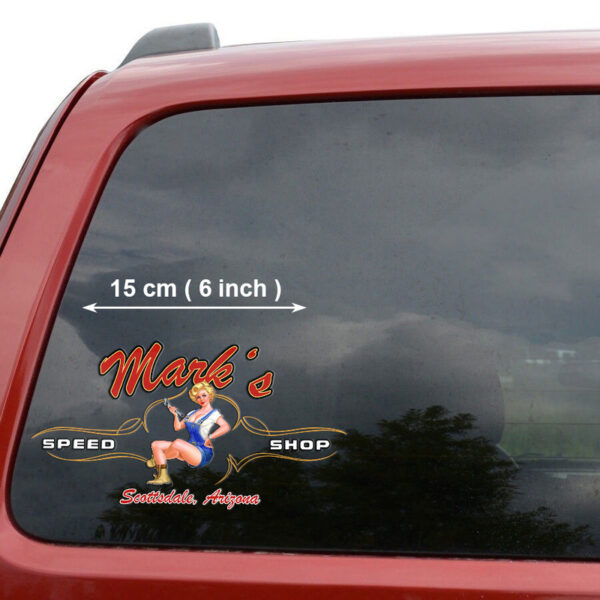 Personalized Pinup Girl Spark Plug Hot Rod Pinstriping Set 02 Vinyl Decals - Image 3