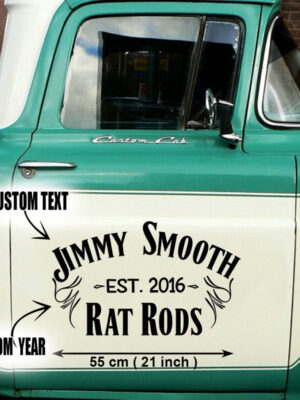 Personalized Rat Rods Garage Pinstripe Sticker For Car