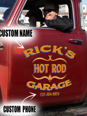Pinstripe Hot Rod Garage Car Side Door Vinyl Graphics