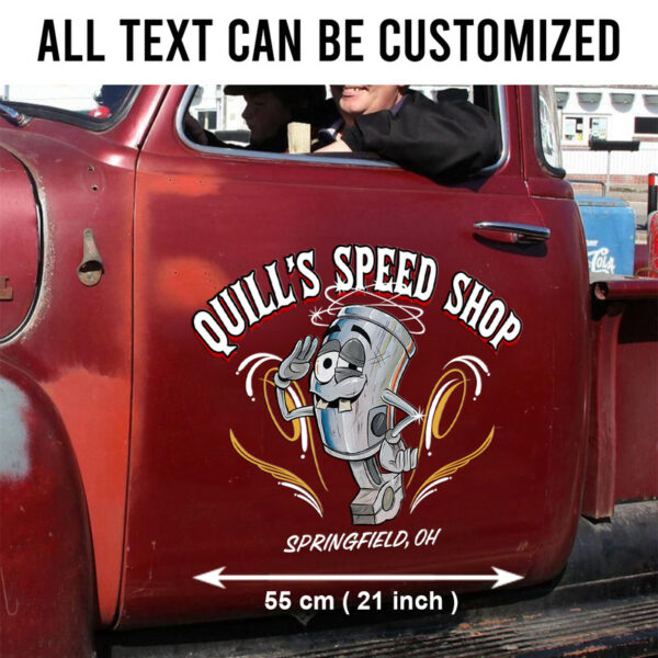 Piston Pinstripe Kustom Kulture Vinyl Decals For Lowrider, Truck, Hot Rod Car - Large Vinyl Sticker