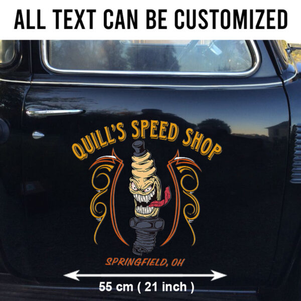 Spark Plug Pinstripe Side Vinyl Wrap Decals For Cars - Image 2