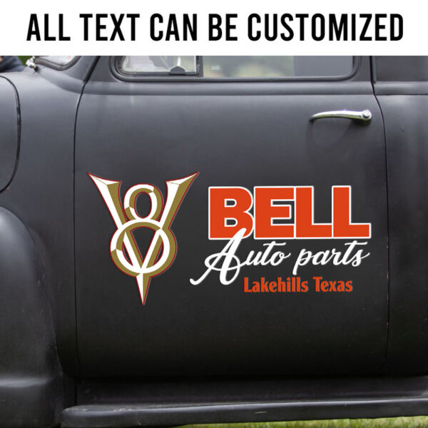 V8 Auto Part Custom Door Car Decals - Image 2