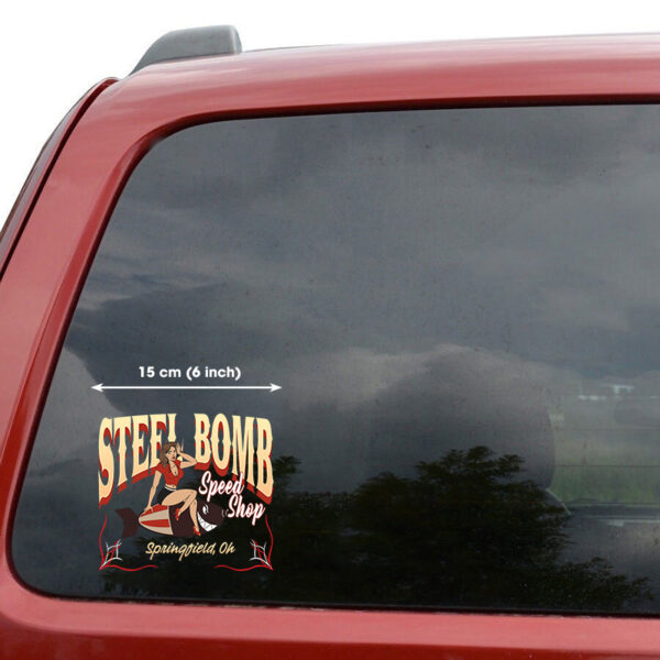 Vintage Speed Shop Bomber Pin Up Girl Stickers - Image 3