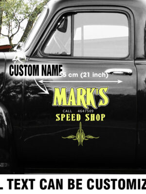 Vintage Truck Door Lettering Pinstripe Decals For Cars