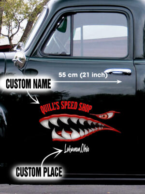 Ww2 Nose Art Warhawk Shark Teeth Hot Rod Vinyl Decals For Cars