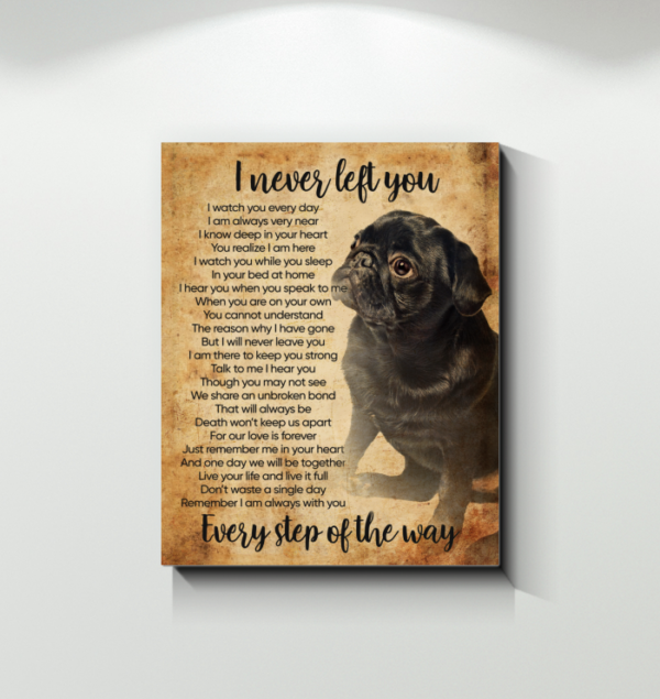 Black Pug I Never Left You Poem Poster - Image 2